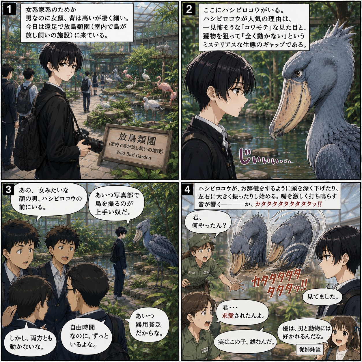 新城　優の学校生活　(放鳥類園に遠足)
