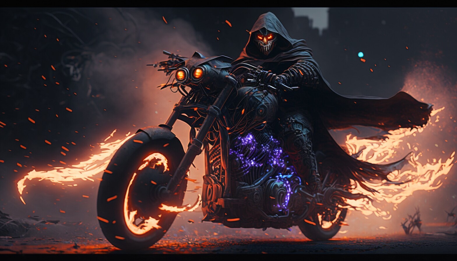 バイクに乗る死神