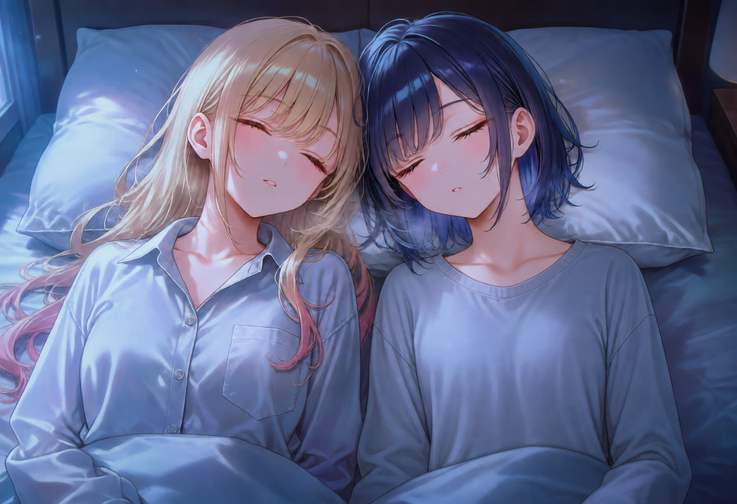 お泊り会の夜 | の人気AIイラスト・グラビア