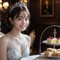 アフタヌーンティーしている王女様 7枚目