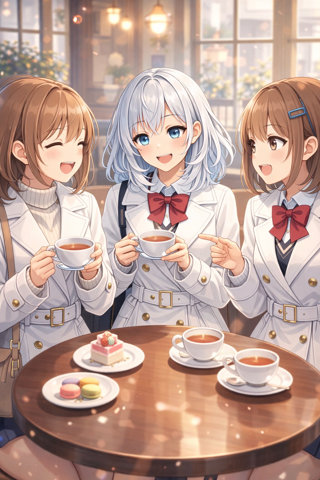 カフェでの午後の紅茶