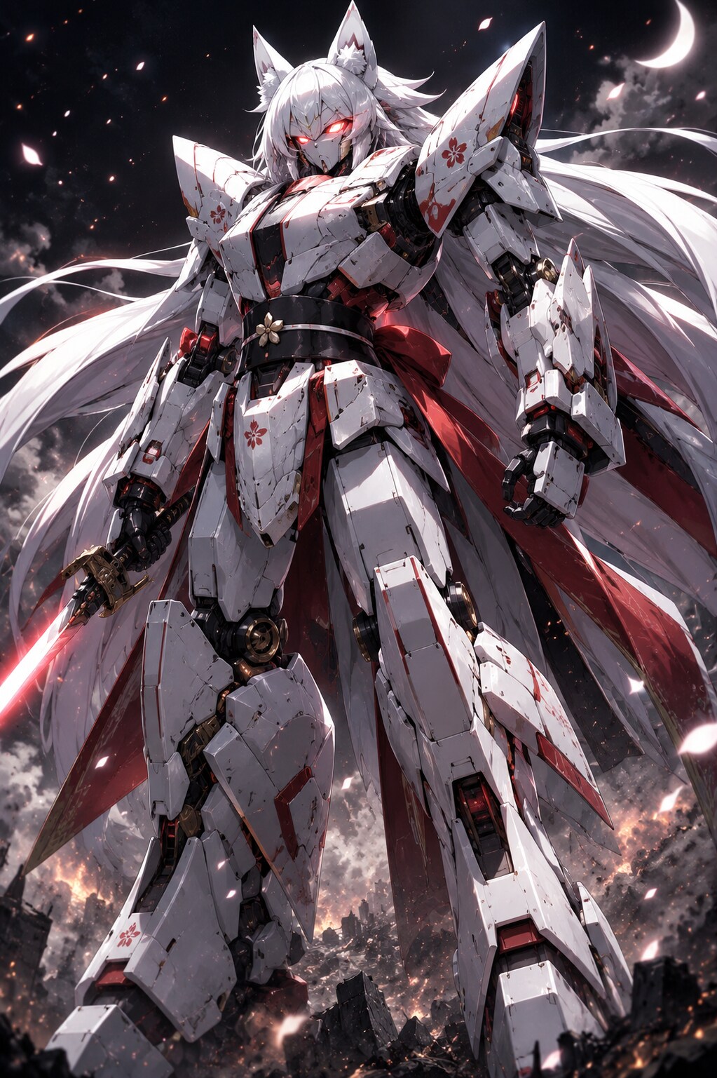 キツネの御神体様の巨大戦闘ロボ | の人気AIイラスト・グラビア