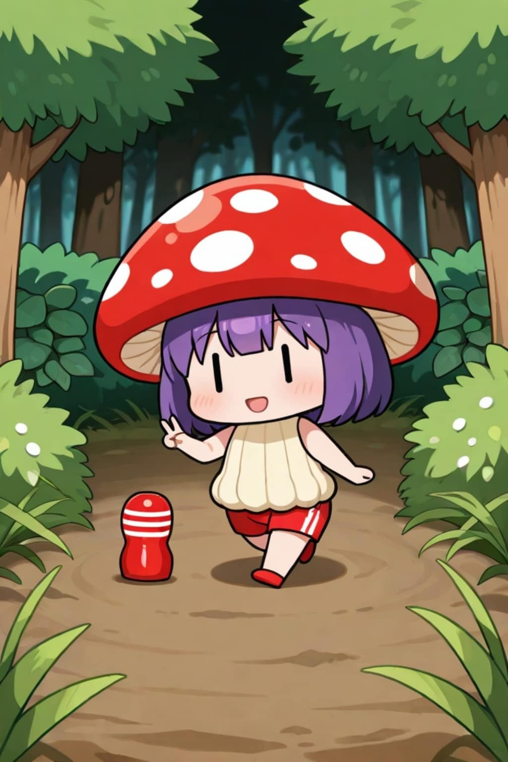 🍄の紫髪ちゃん