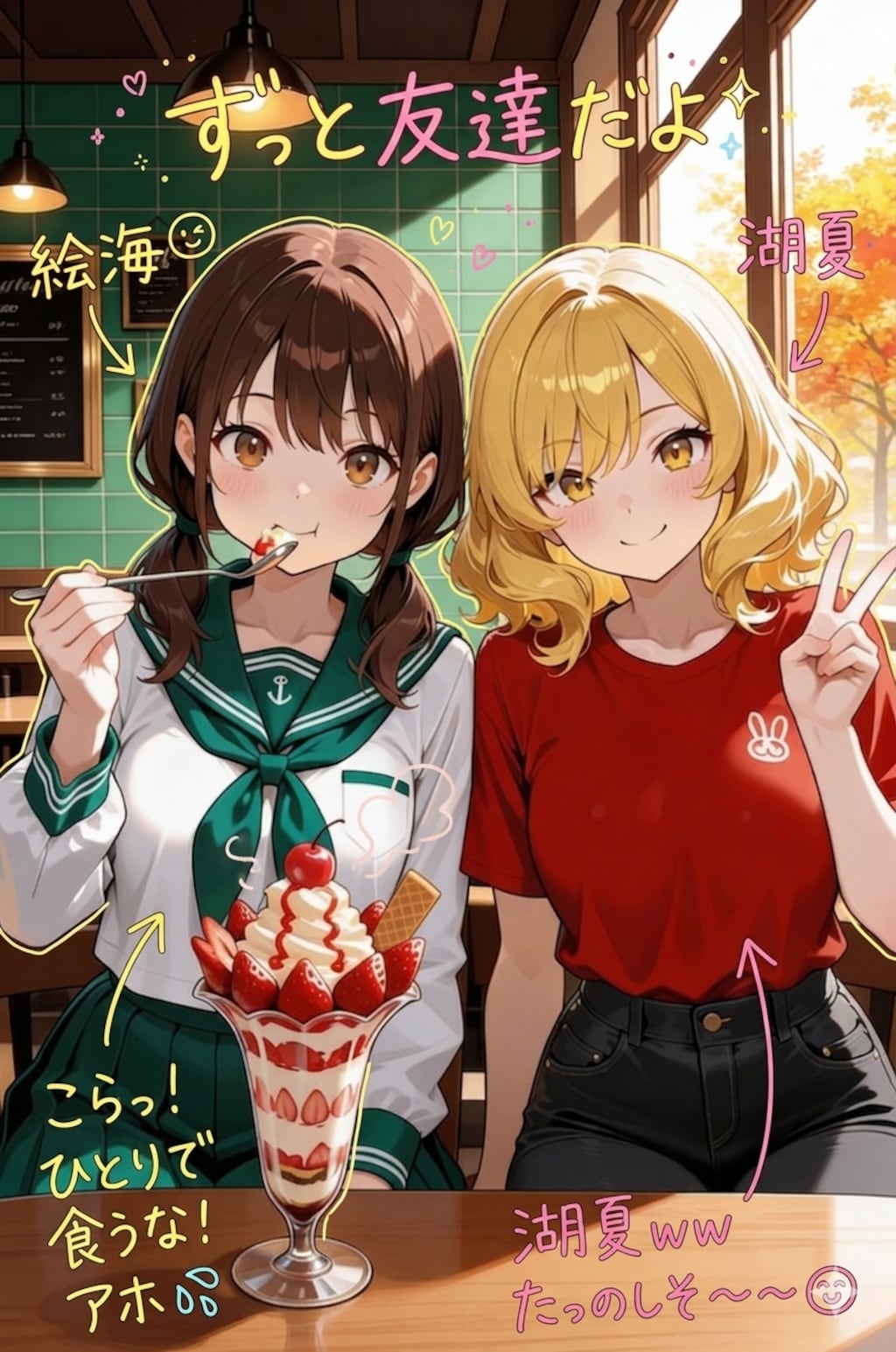 コナエミ In the cafe