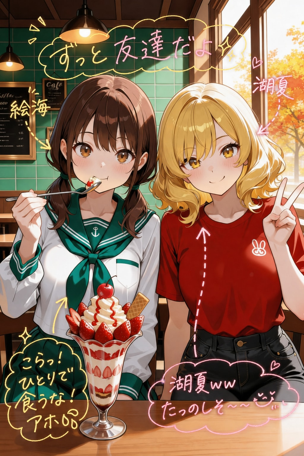 コナエミ In the cafe