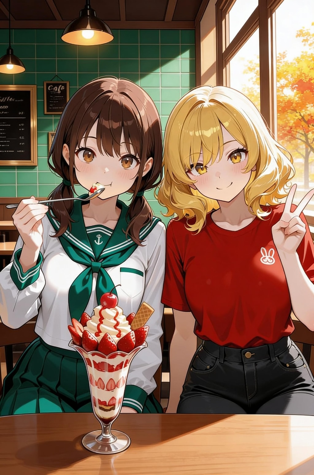 コナエミ In the cafe