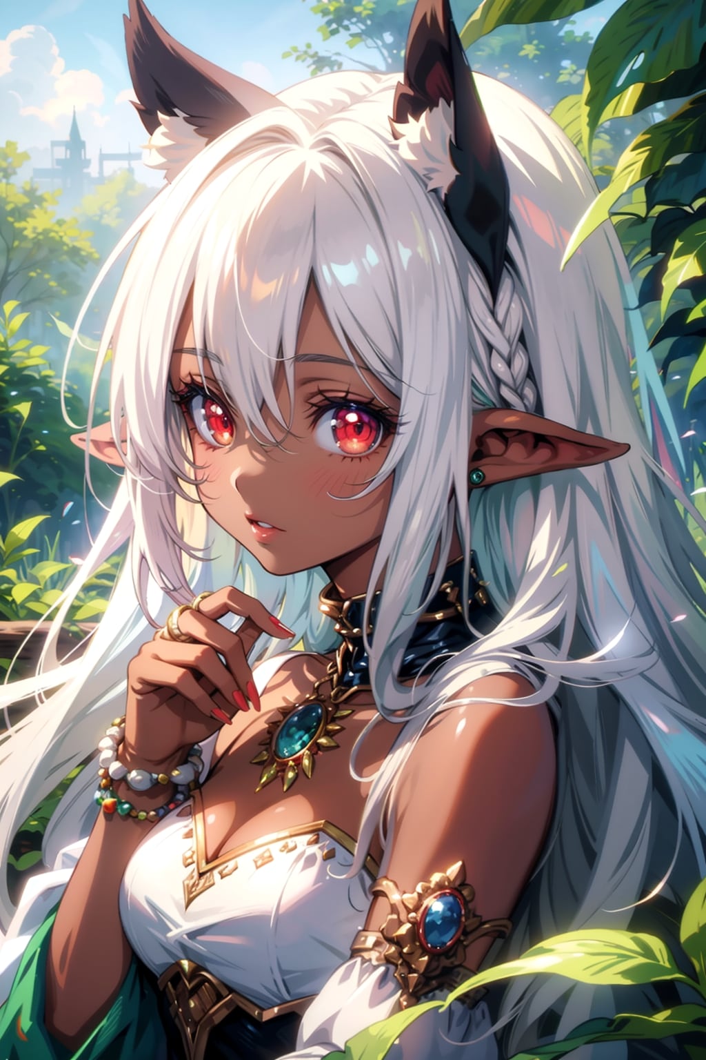 ケモミミ美少女ダークエルフ | の人気AIイラスト・グラビア