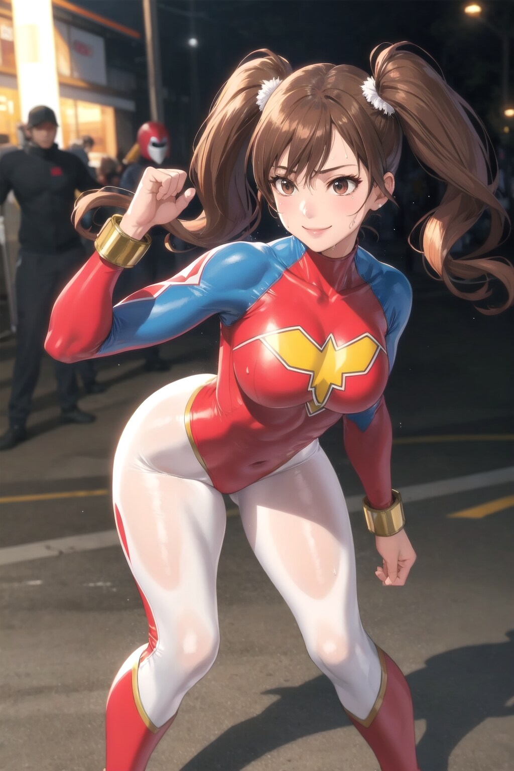 Batgirl fighting in her new costume