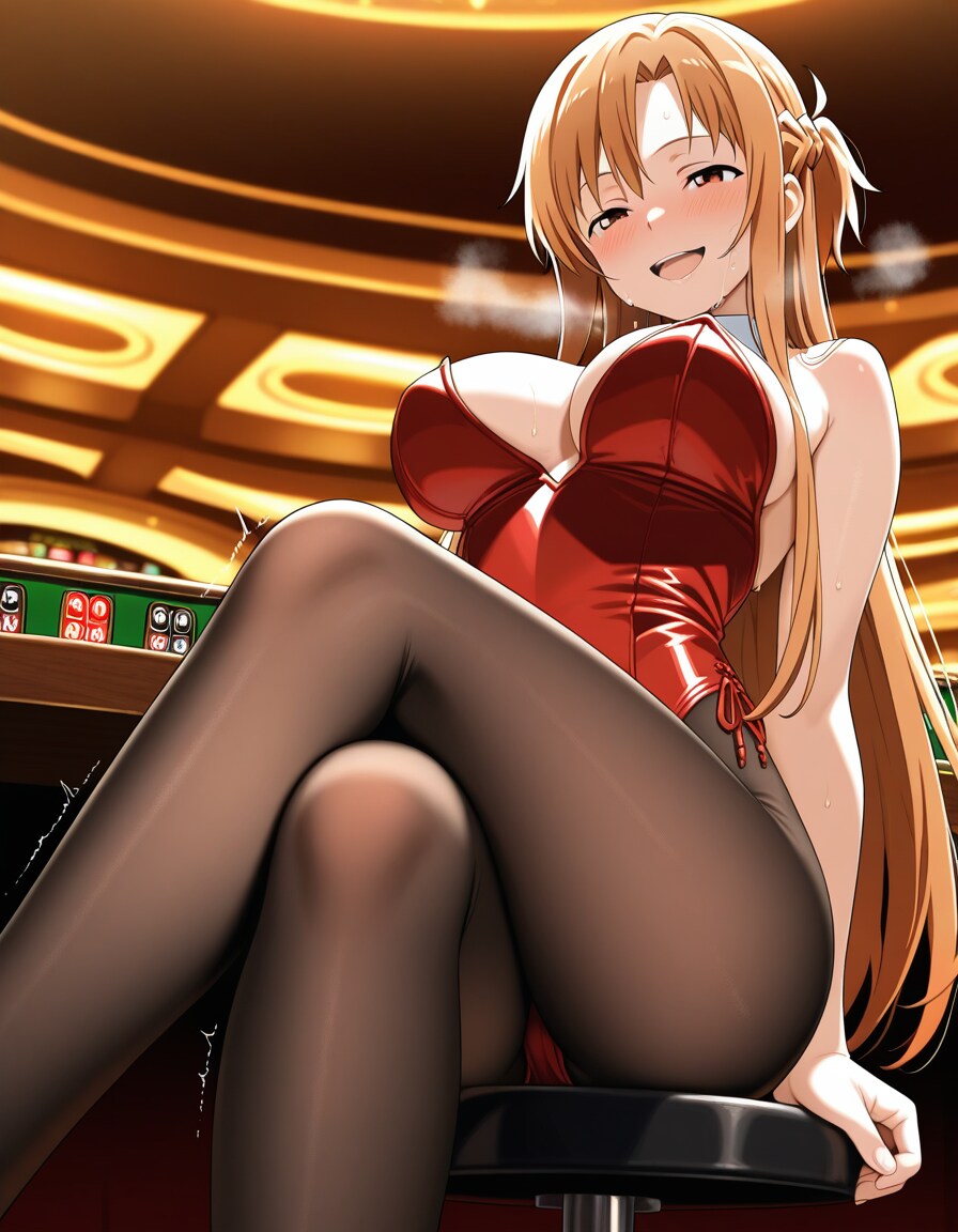 バニー姿で誘惑するアスナさん
