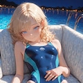 A blonde, blue-eyed girl 2枚目