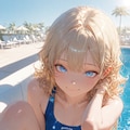 A blonde, blue-eyed girl 3枚目