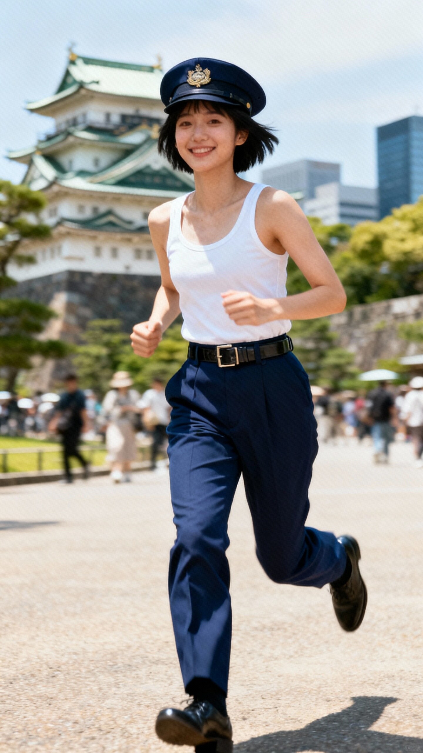 seedream実写特集　かっこかわいい婦警小網すみれの皇居ランニング