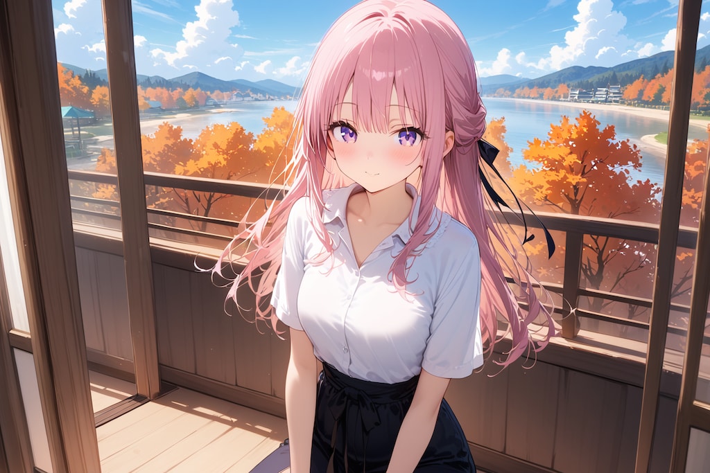 水辺でティータイム