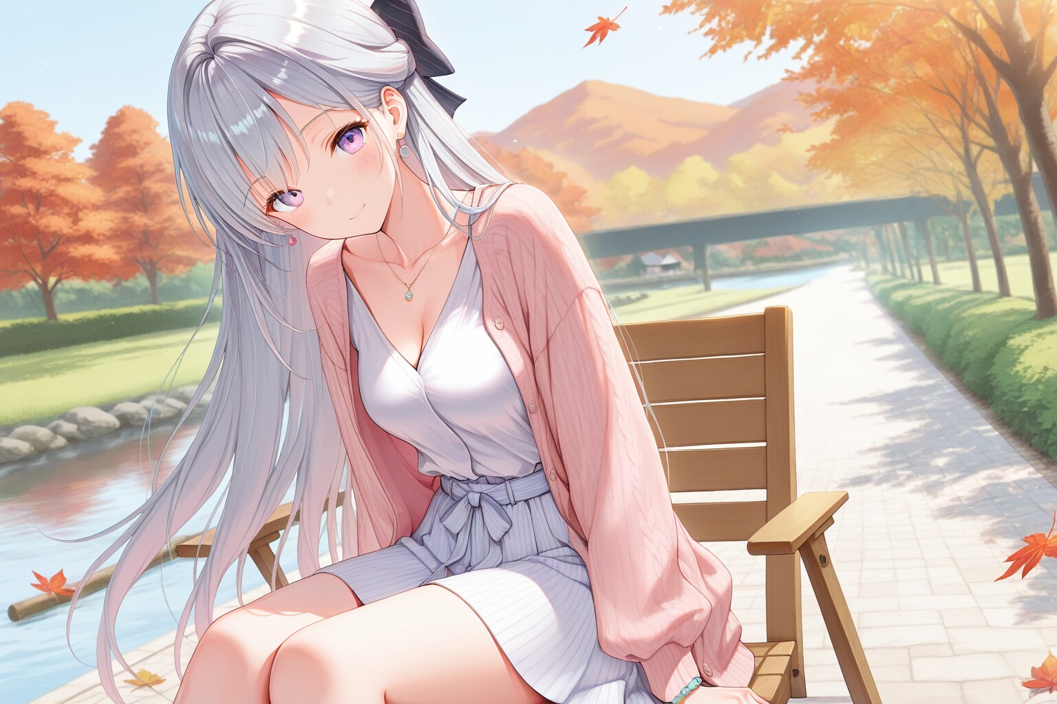 水辺でティータイム | の人気AIイラスト・グラビア