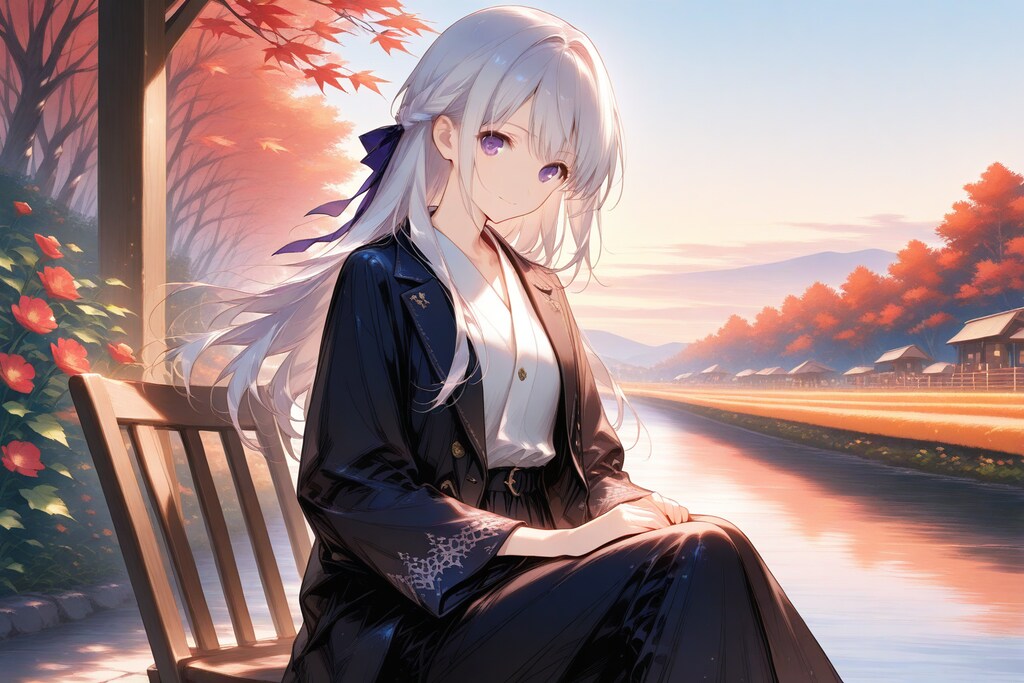 水辺でティータイム