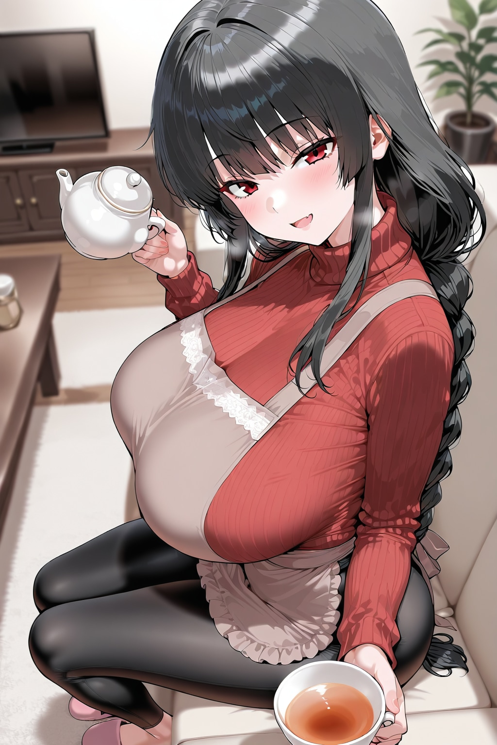 娘たちを待つ間にお茶に誘ってくる悠緋さん(LODY版)