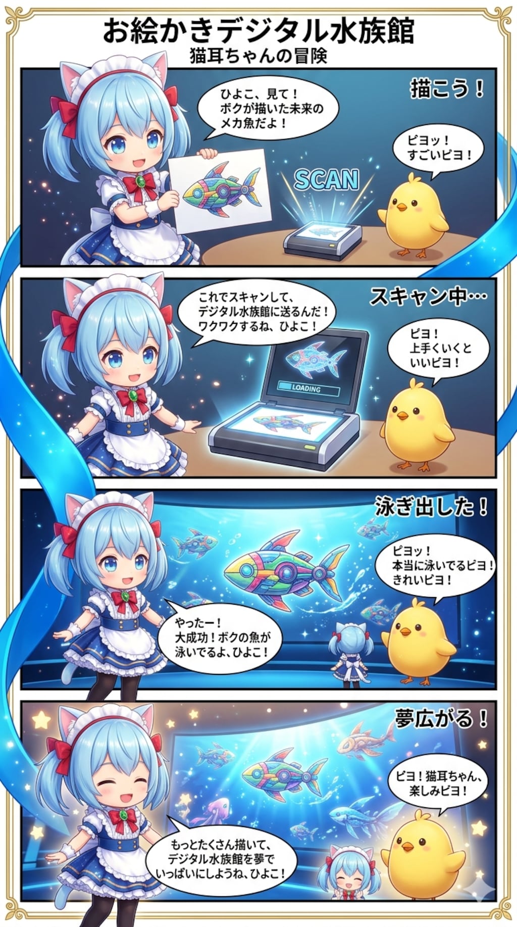 お絵かきデジタル水族館