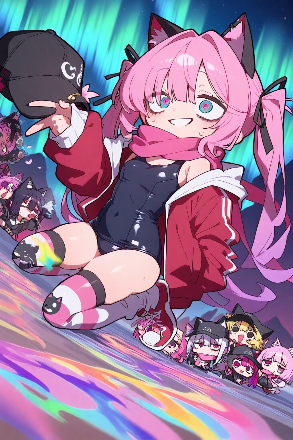 猫耳ピンク髪ちゃん