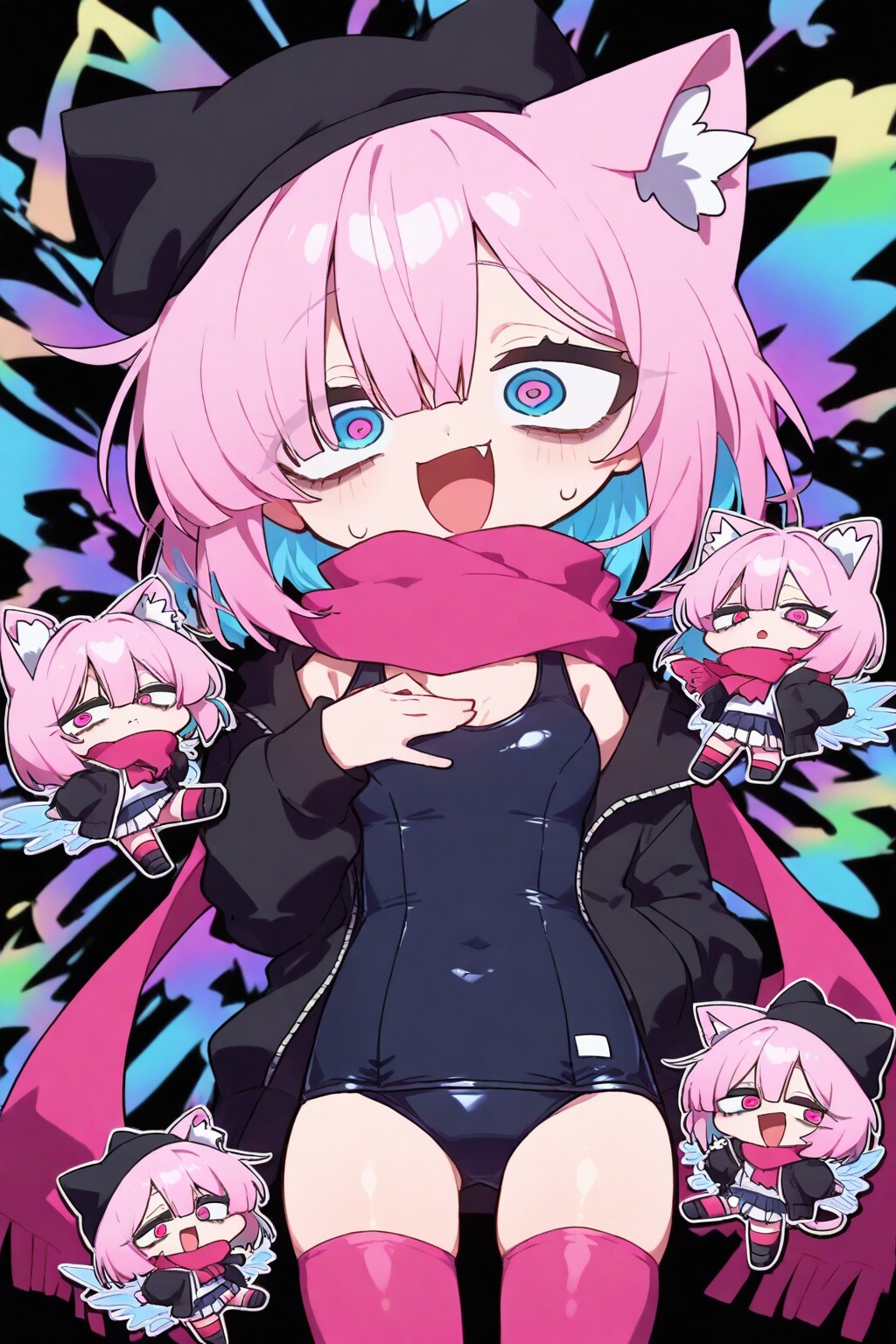 猫耳ピンク髪ちゃん