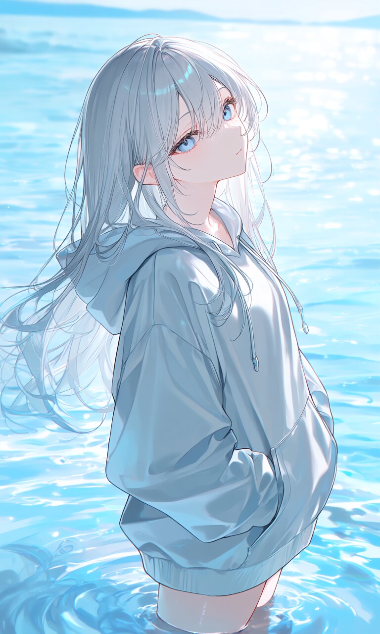 水中に佇む少女② | の人気AIイラスト・グラビア