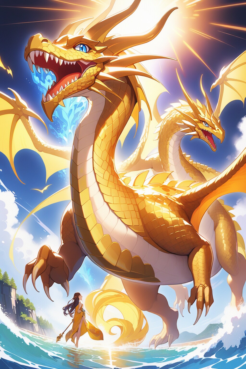 金色の三つ首の竜