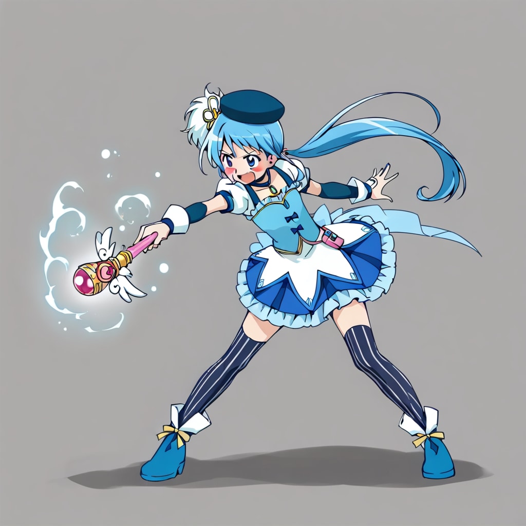 青いポニーテールの魔法少女5