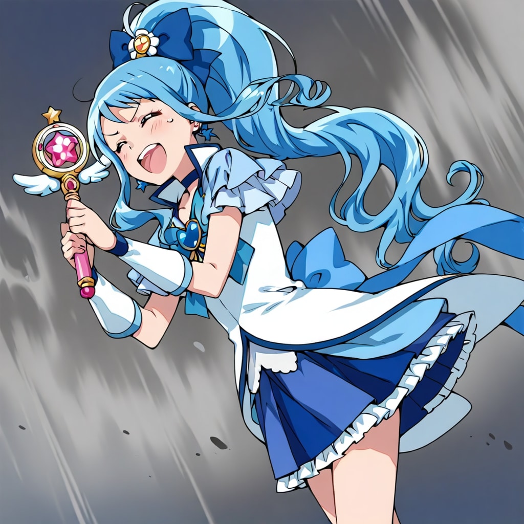 青いポニーテールの魔法少女5