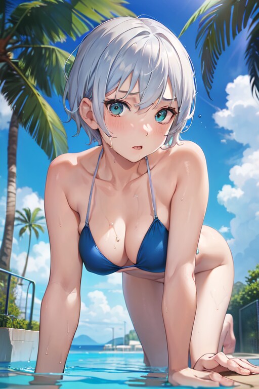 5 プールの銀髪ちゃん