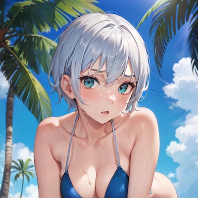 5 プールの銀髪ちゃん