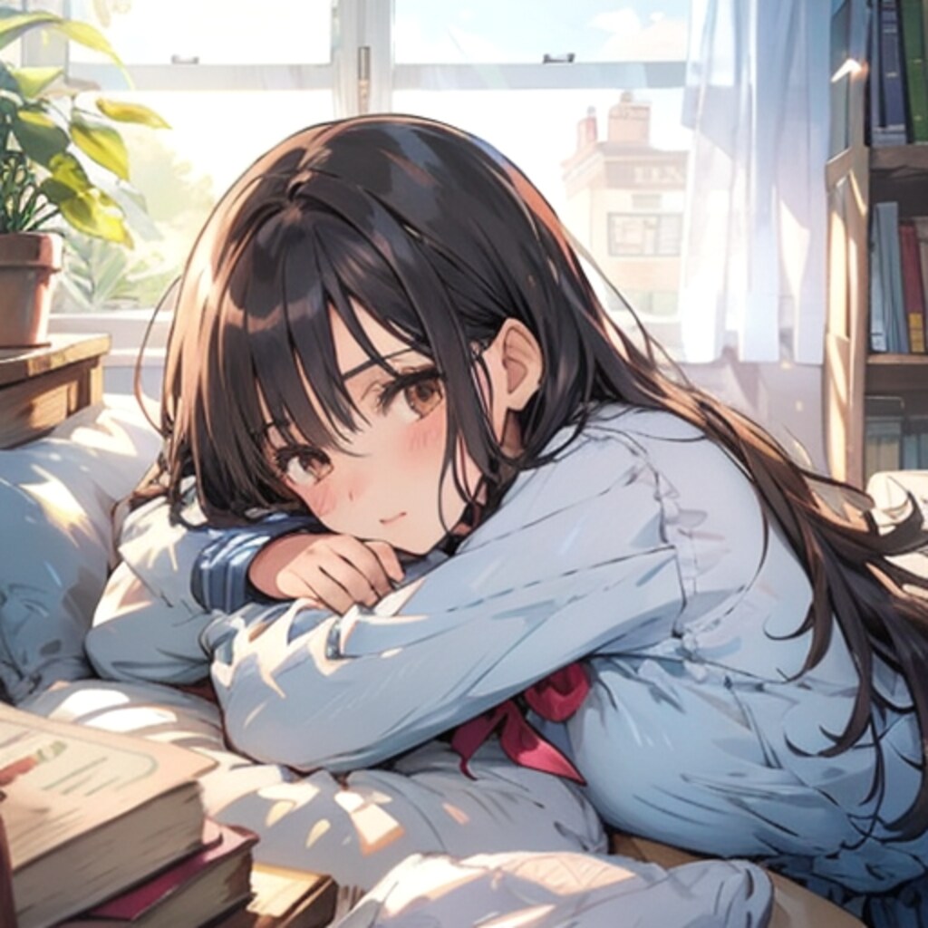 自分の部屋でくつろぐ女の子２