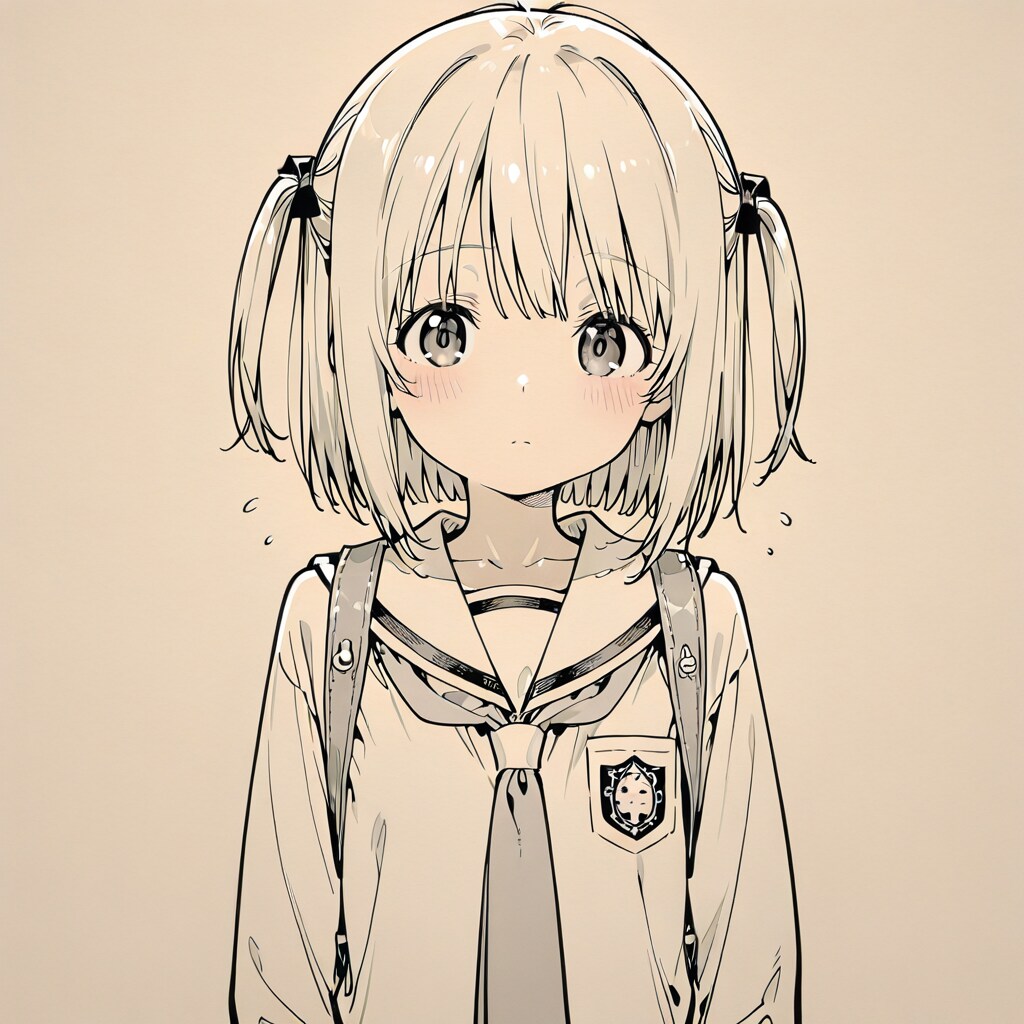 下書きの女の子