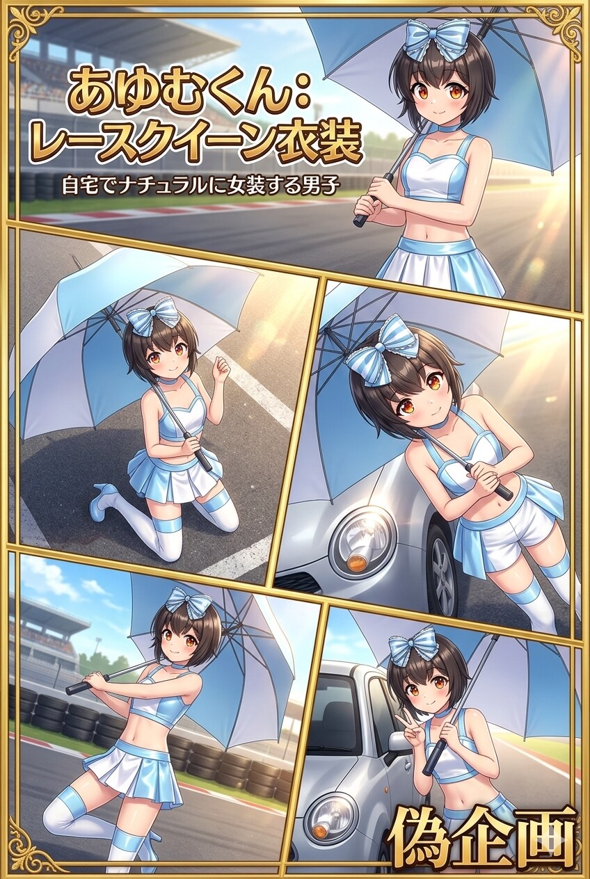 レースクイーン　自宅でナチュラルに女装する男子
