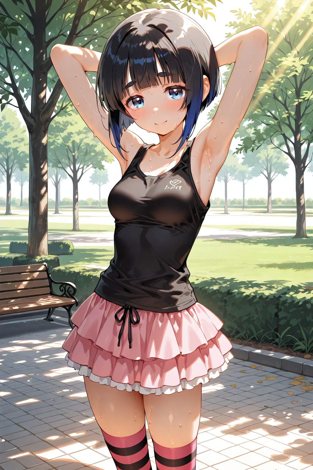 公園で私服編