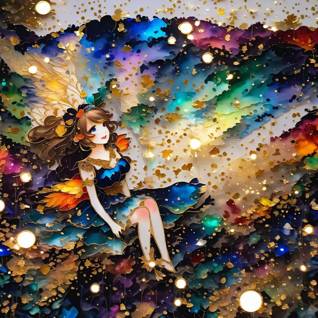 アルコールインキアートの世界に溶けて