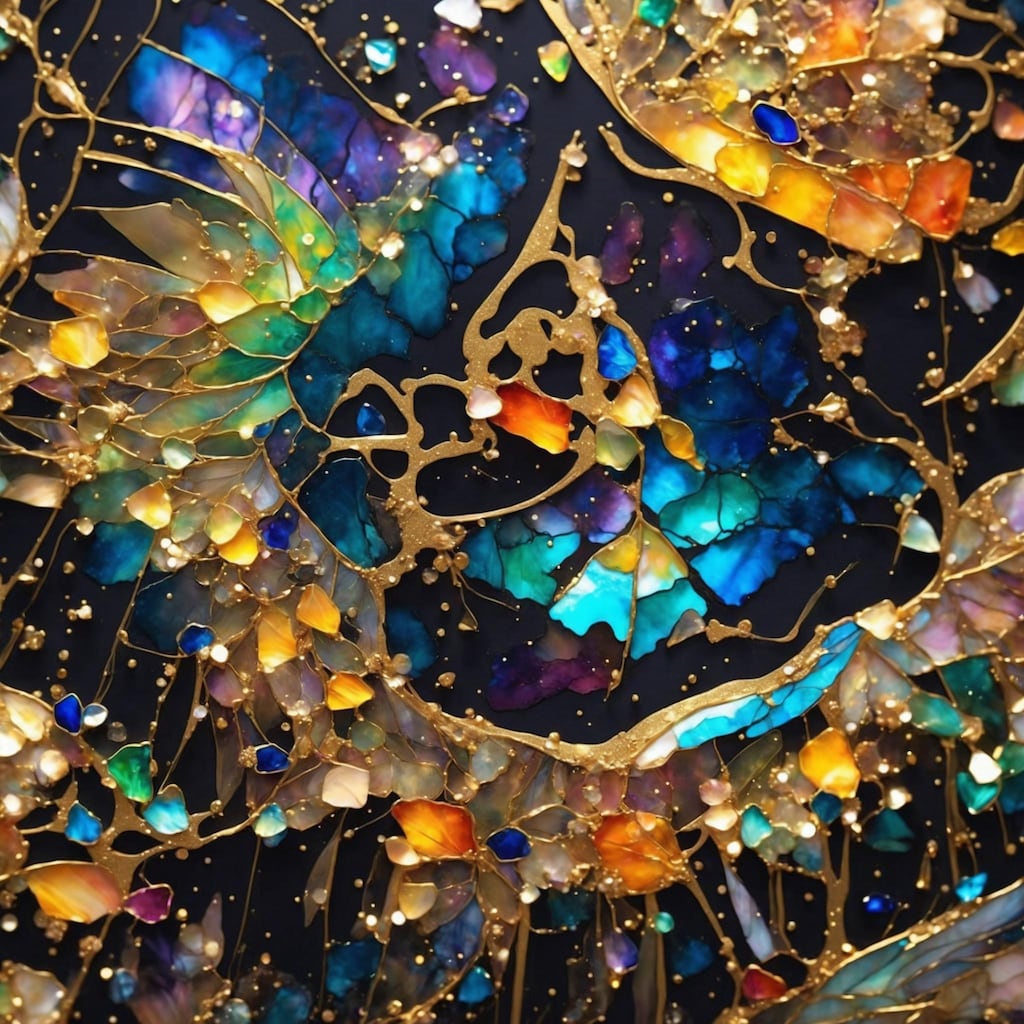 アルコールインキアートの世界に溶けて