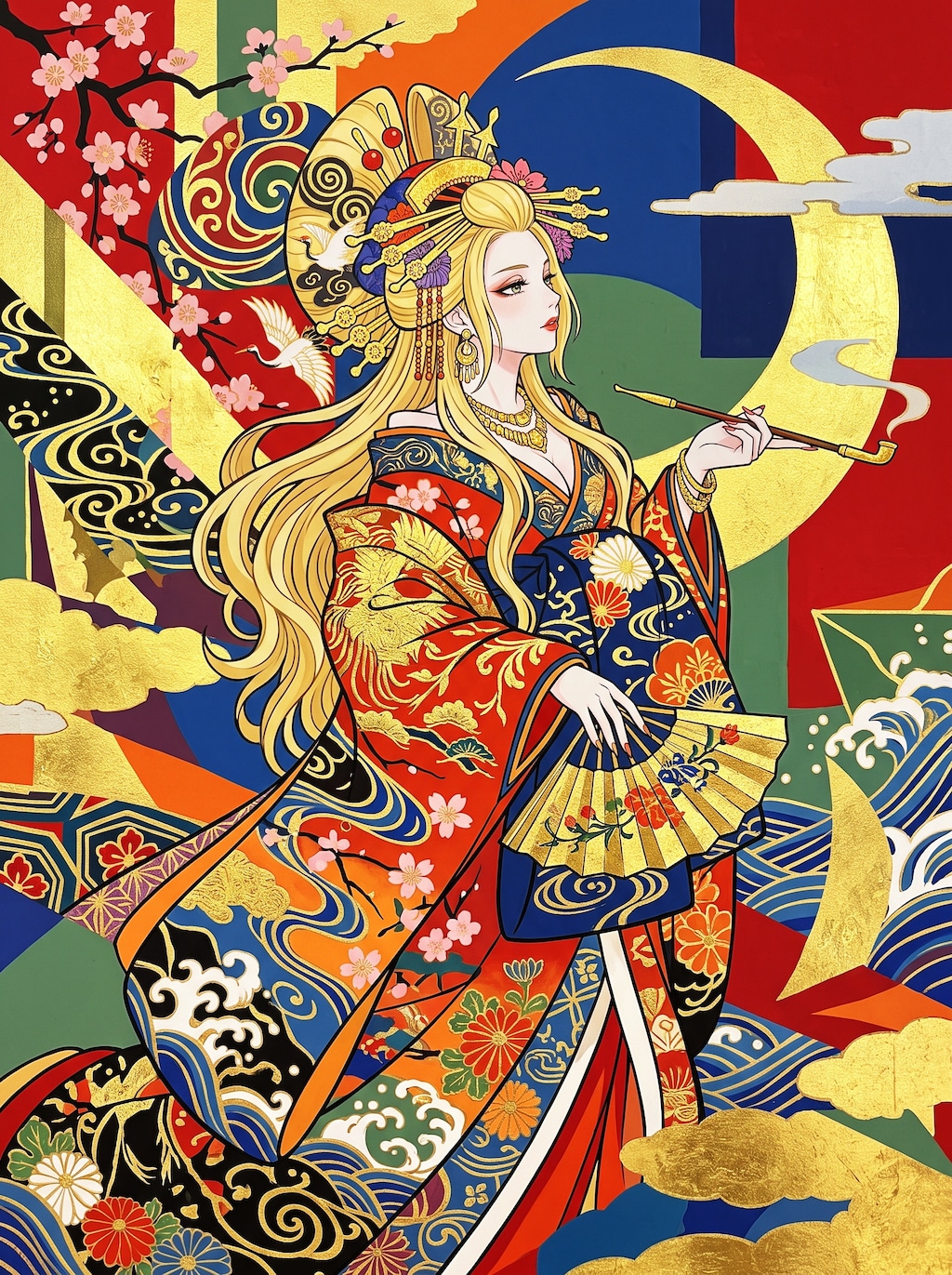 金髪の花魁