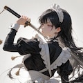 maid wielding a sword 5枚目