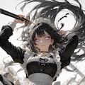maid wielding a sword 10枚目