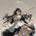 maid wielding a sword 3枚目