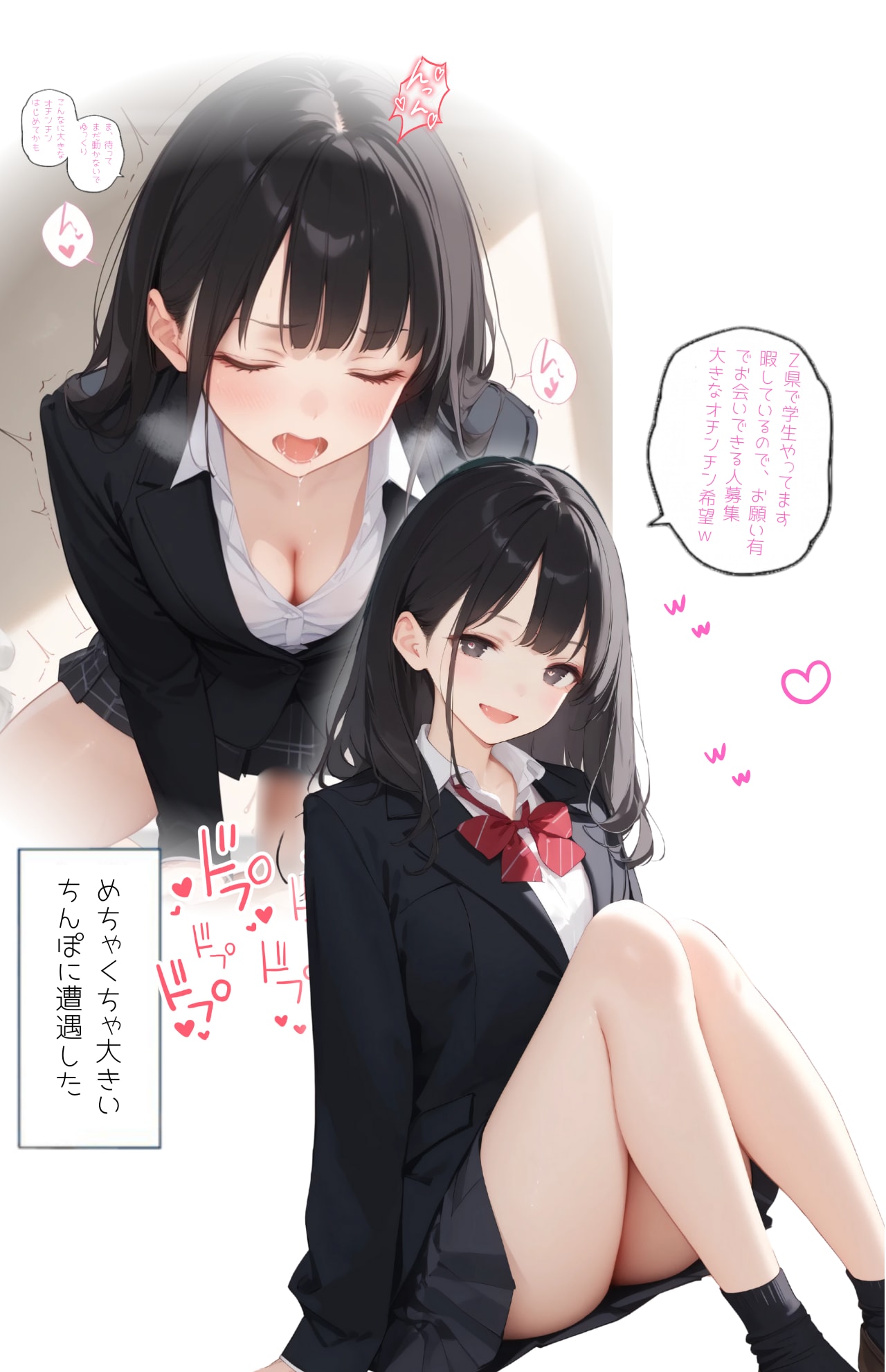 巨チンに遭遇した裏垢JK