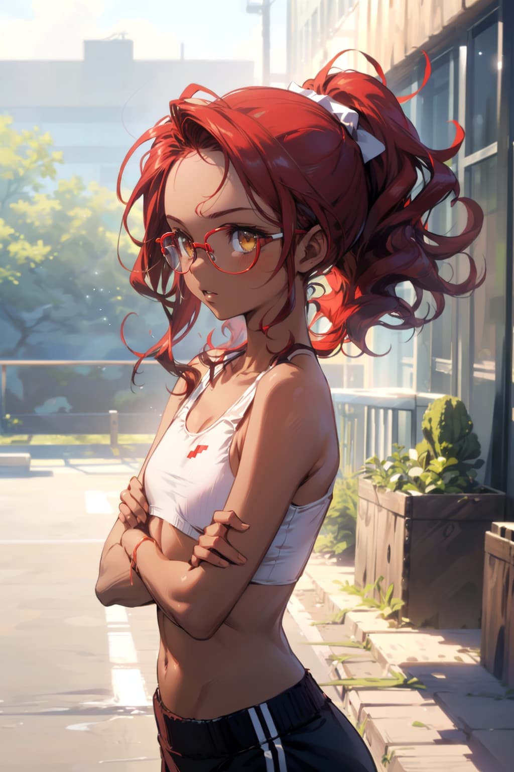 スポーツブルマの眼鏡っ娘