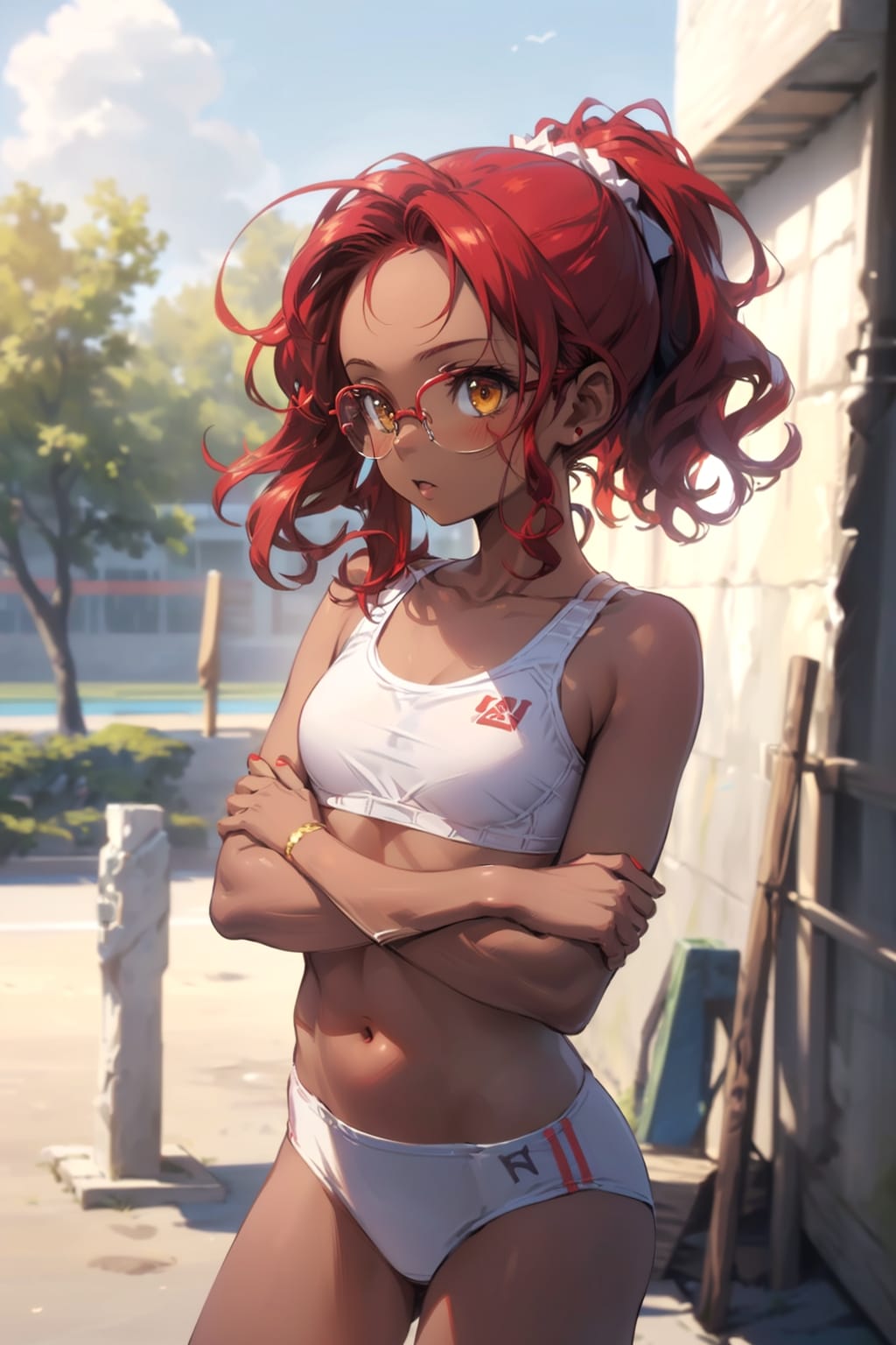 スポーツブルマの眼鏡っ娘