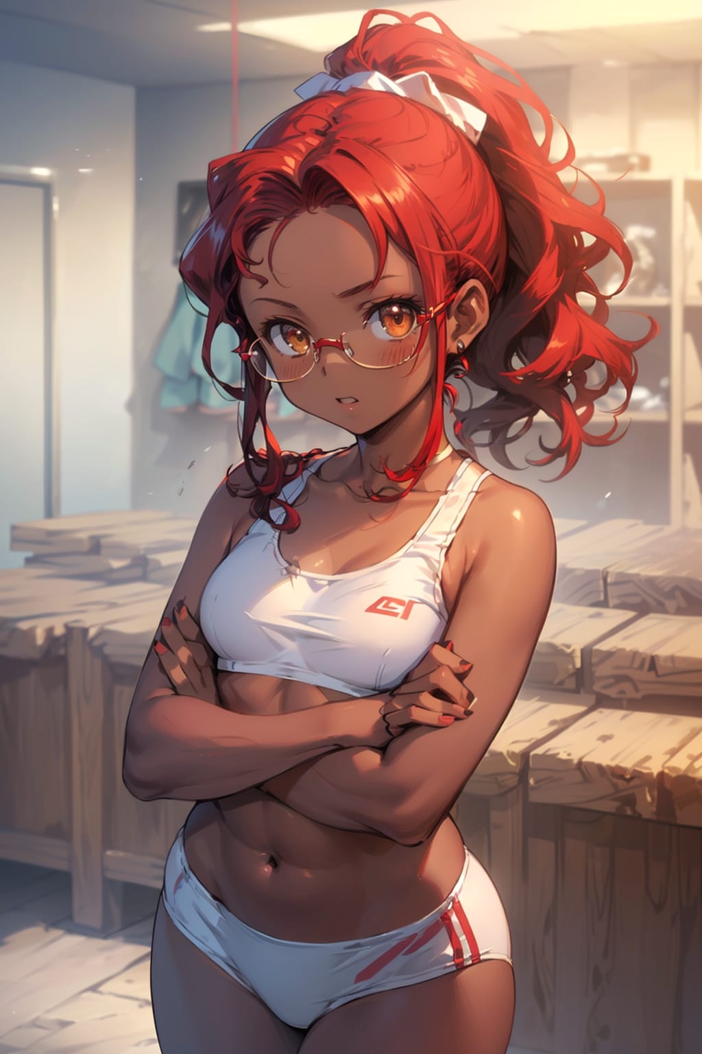 スポーツブルマの眼鏡っ娘