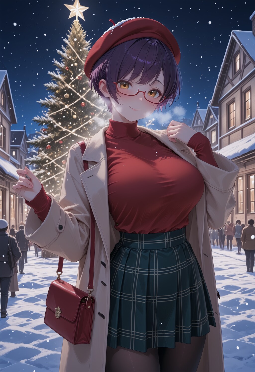 サンタカラーの彼女とクリスマスデート