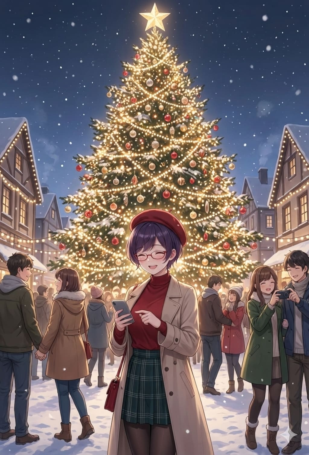 サンタカラーの彼女とクリスマスデート