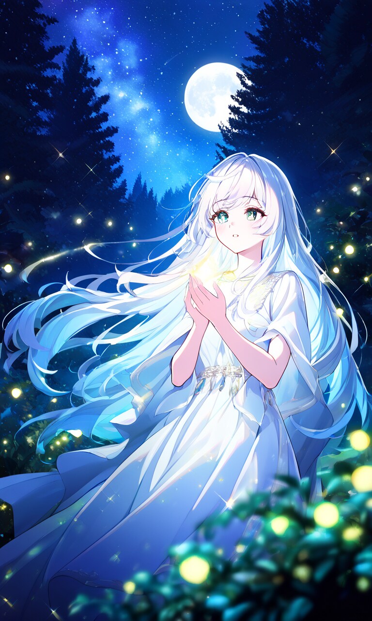 月夜と蛍２ | の人気AIイラスト・グラビア