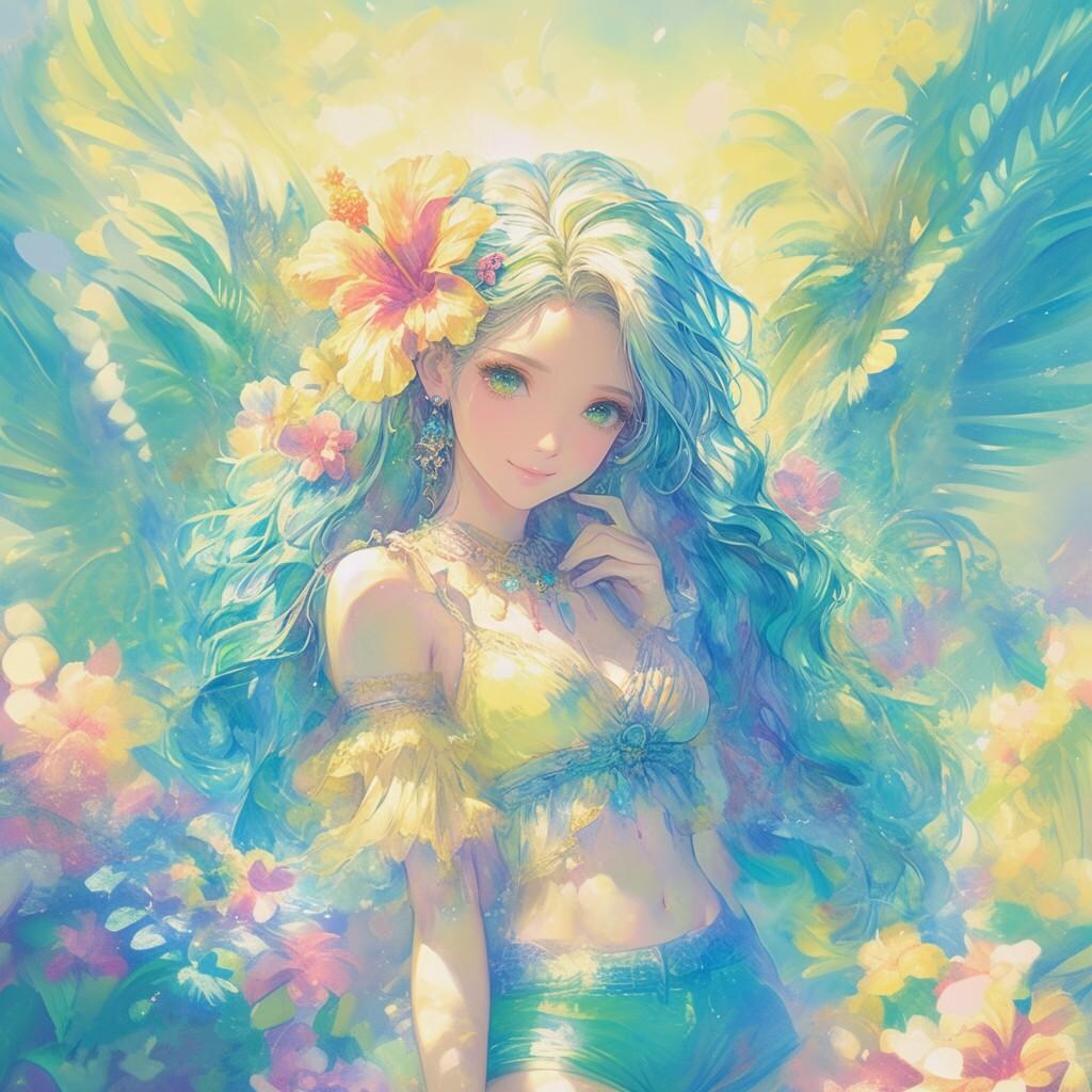 tropical green-angel