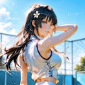 佐天涙子｜真夏のコート、汗ばむ笑顔の不意打ちサーブ 3枚目