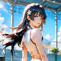 佐天涙子｜真夏のコート、汗ばむ笑顔の不意打ちサーブ 4枚目