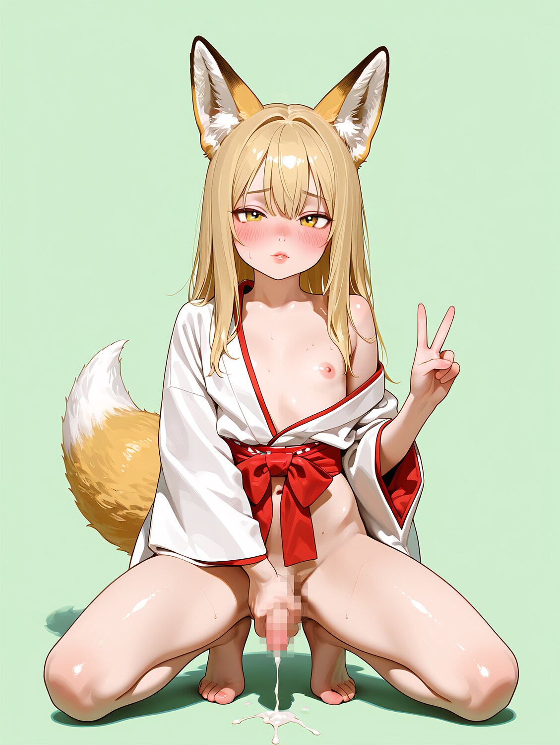 ピースお狐男の娘